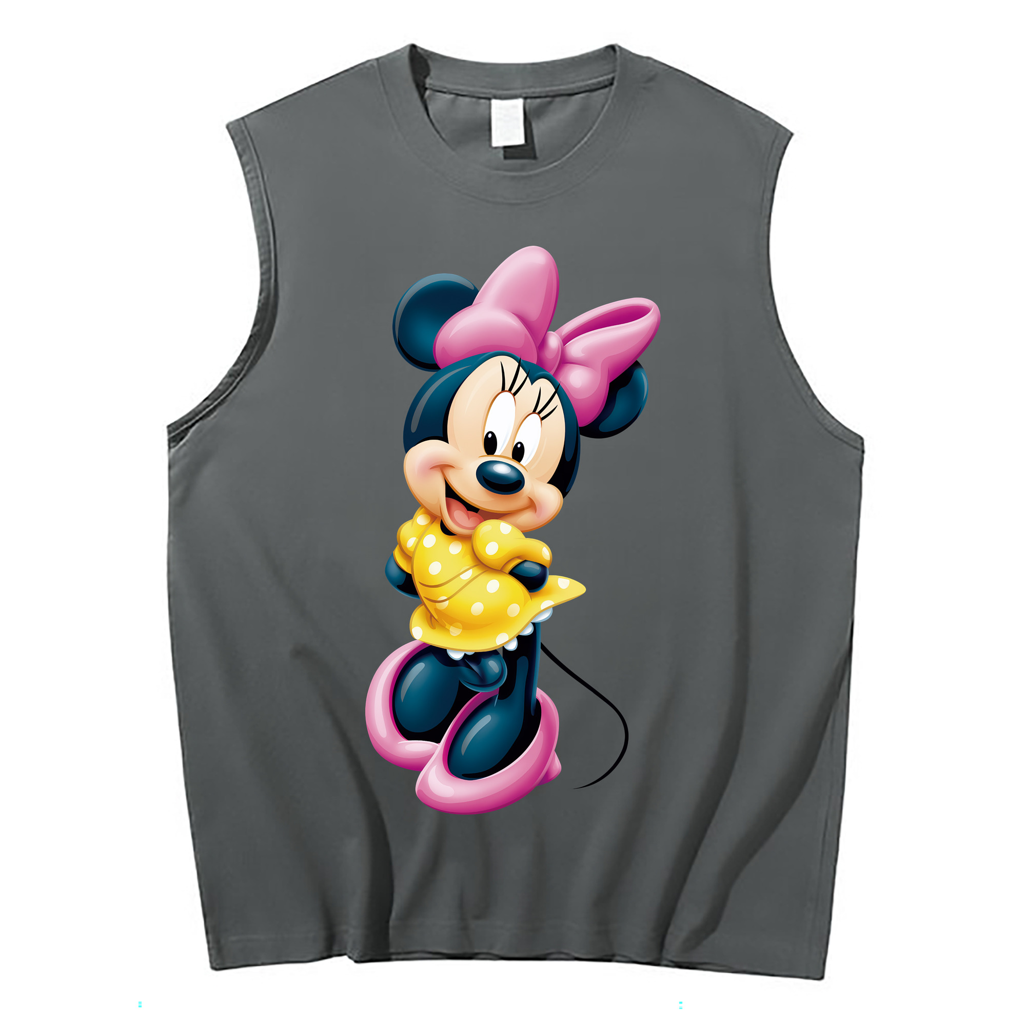 ミッキーマウス Mickey Mouse コットン100％タンクトップ（フロントプリント）